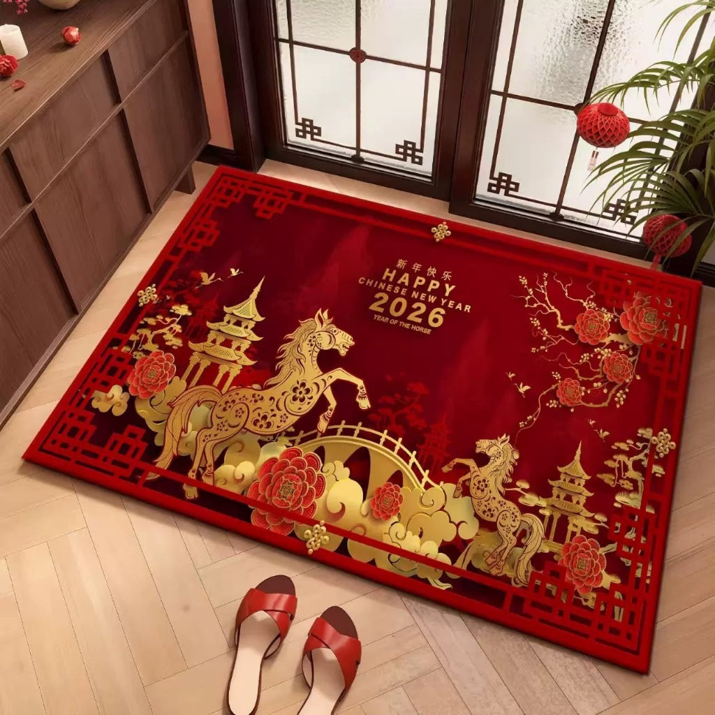 Keset Anti Slip Motif Imlek Dekorasi Tahun Baru China