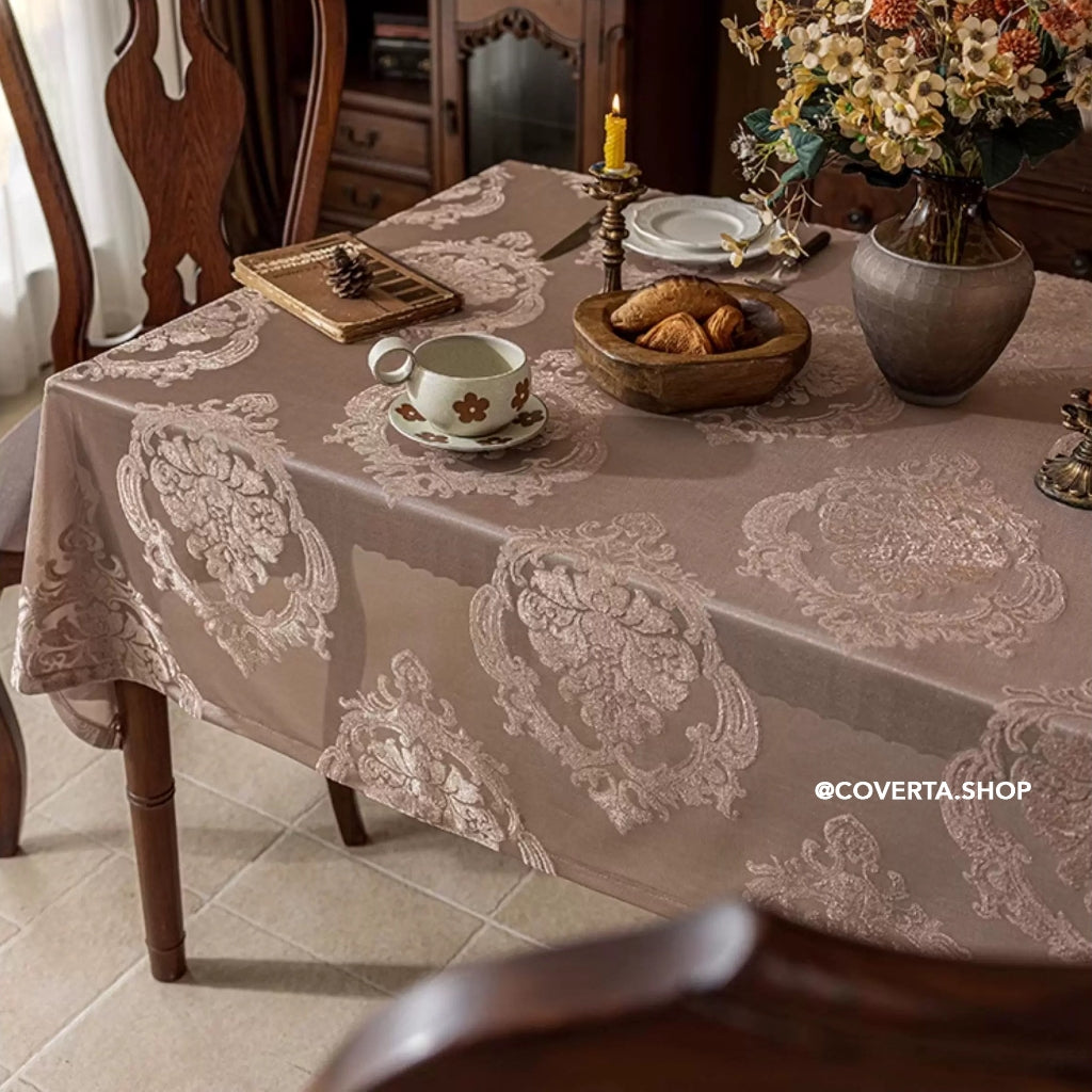 Taplak Meja Makan Royal Premium Motif Klasik | Taplak Meja Makan Elegan & Estetik