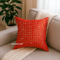 Sarung Bantal Hias Imlek Motif Kaligrafi Merah Emas Premium untuk Dekorasi Rumah
