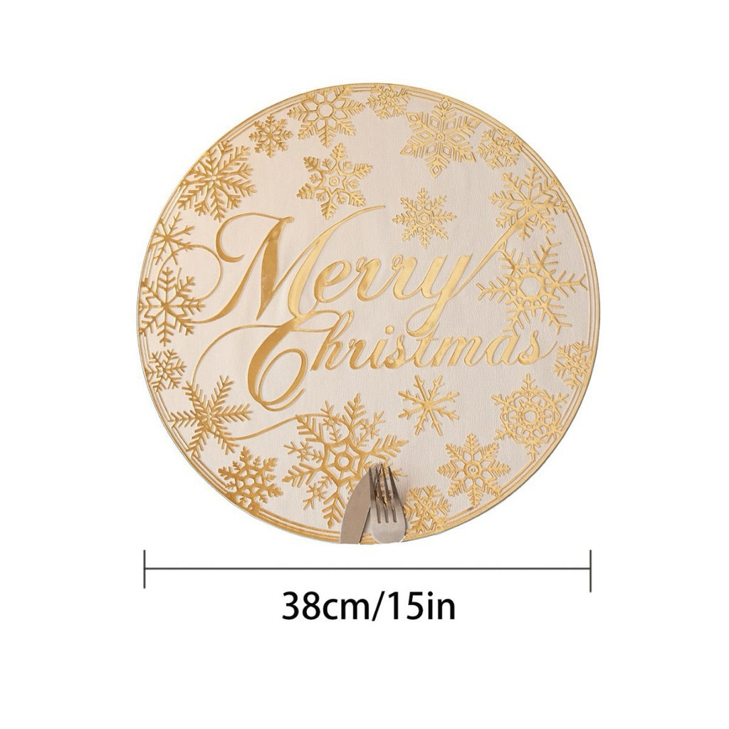 Alas Meja Natal Merry Christmas Premium | Placemat Natal Aksesori Meja Xmas