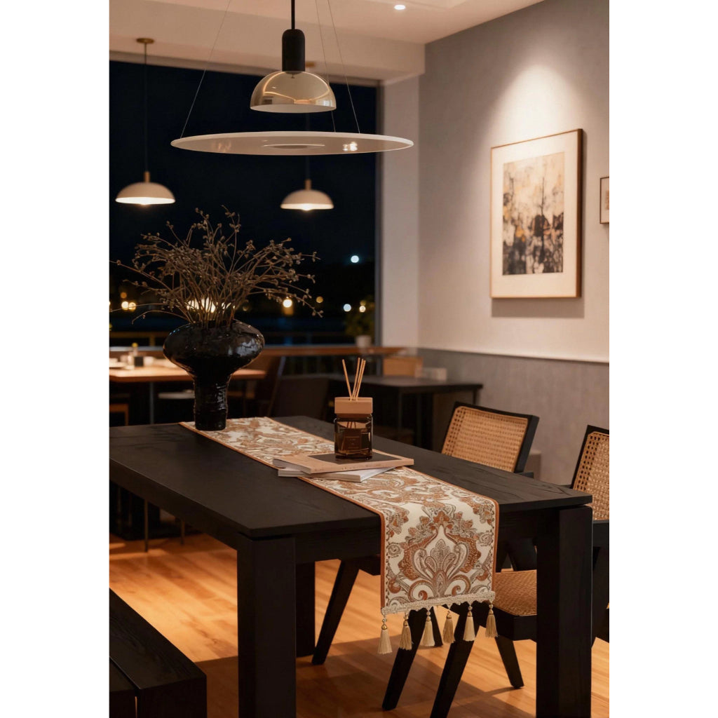 Table Runner Aesthetic | Taplak Meja Makan Regal | Taplak Meja Panjang Rumbai