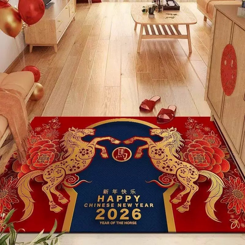 Keset Anti Slip Motif Imlek Dekorasi Tahun Baru China