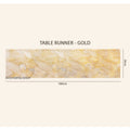 Table Runner Mika PVC Premium Motif Wave Silver Gold – Alas Meja Anti Air Waterproof