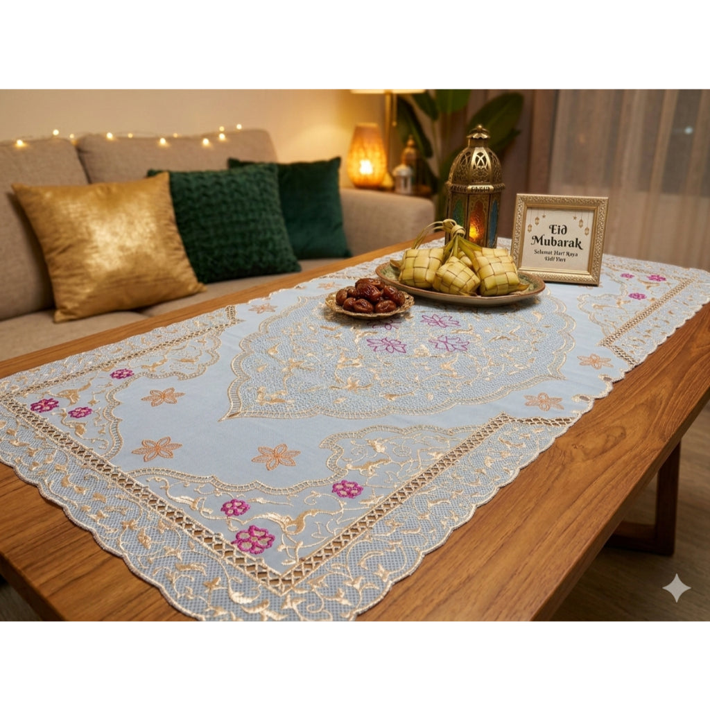 Taplak Meja Tamu Plastik 40x85 cm | Alas Meja Coffee Table | Taplak Meja Minimalis Dekorasi Rumah