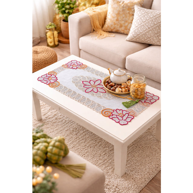 Taplak Meja Tamu Plastik 40x85 cm | Alas Meja Coffee Table | Taplak Meja Minimalis Dekorasi Rumah