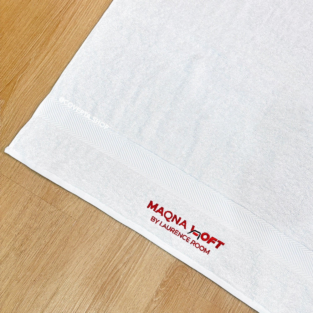 Handuk Hotel Premium Custom Bordir Logo - Grosir Handuk Salon - Handuk Klinik - Handuk Souvenir 100% Katun