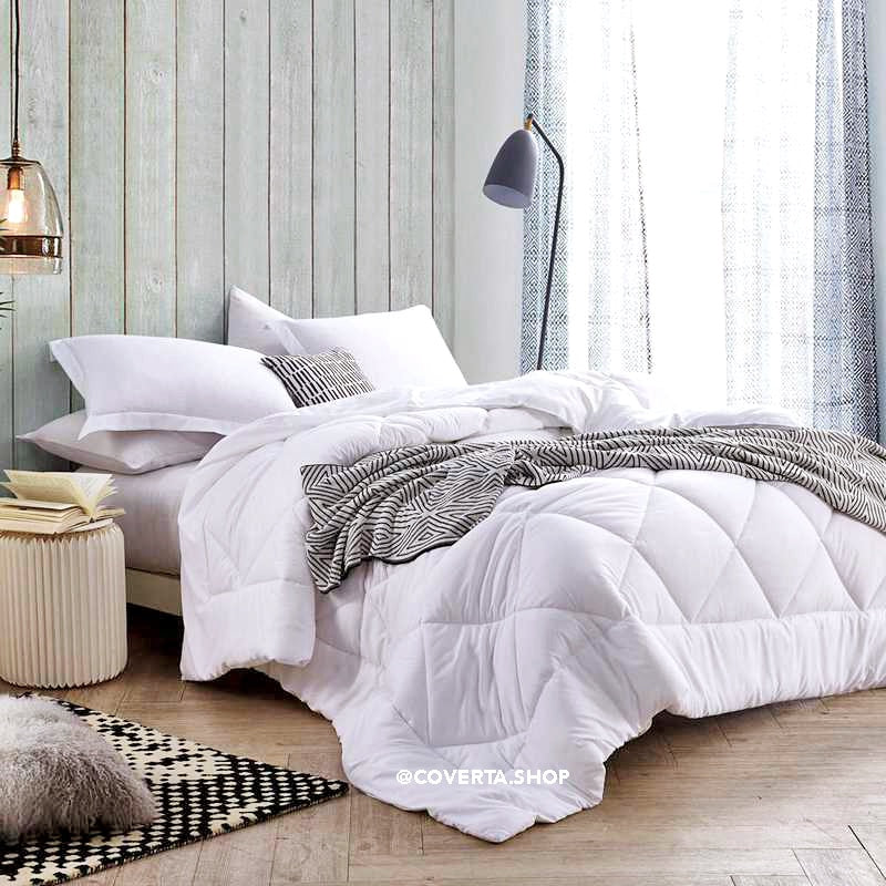 Bed Cover Set Hotel Broken White Polos - Double Size 160/180/200x200x40cm