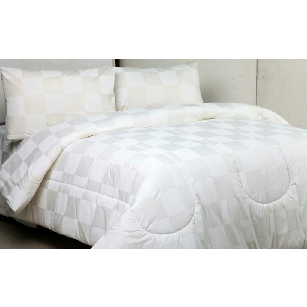 Bed Cover Set Hotel Broken White Polos - Double Size 160/180/200x200x40cm