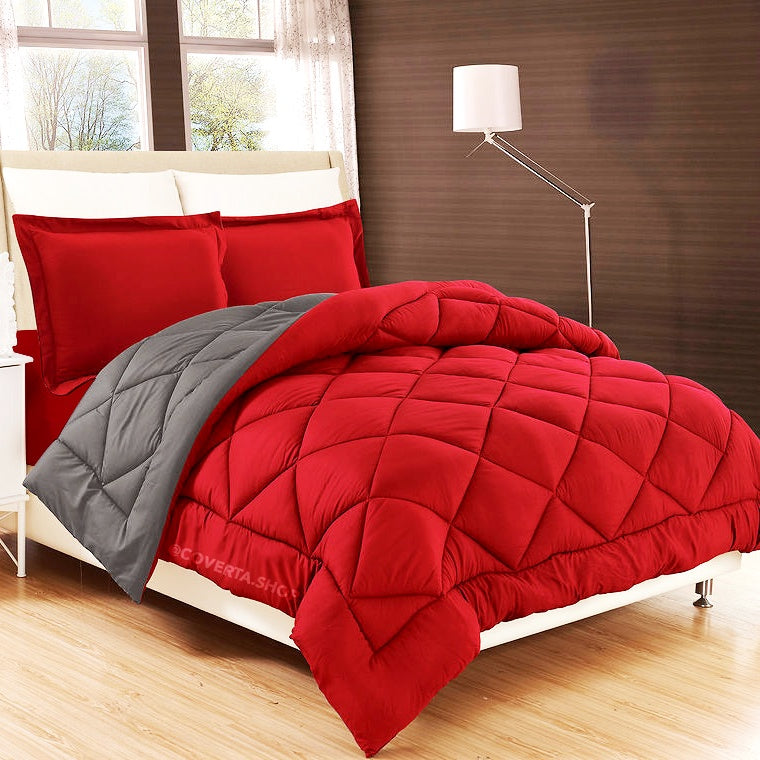 Bed Cover Set Polos Hotel - Kombinasi Warna - 160/180/200x200x20cm