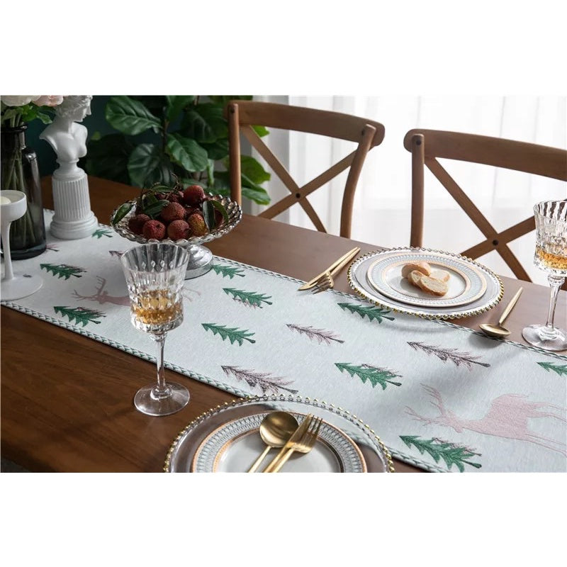 Taplak Meja Natal Terbaru | Table Runner Christmas Tree Premium Tenun Defect