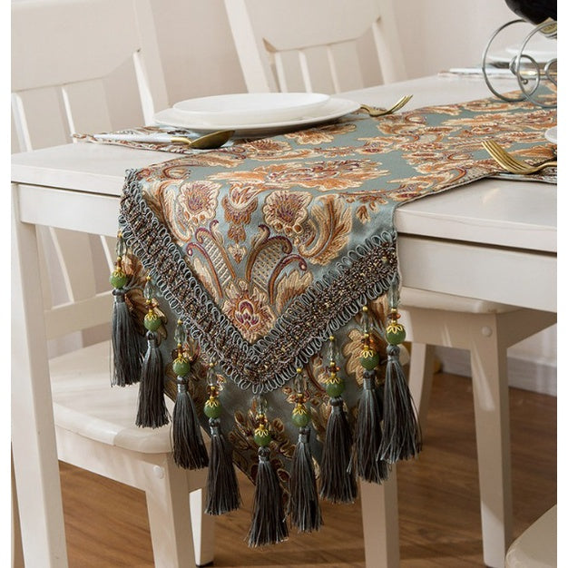 Table Runner Belgia Turki Premium | Alas Meja Tamu | Taplak Meja Kain Mewah