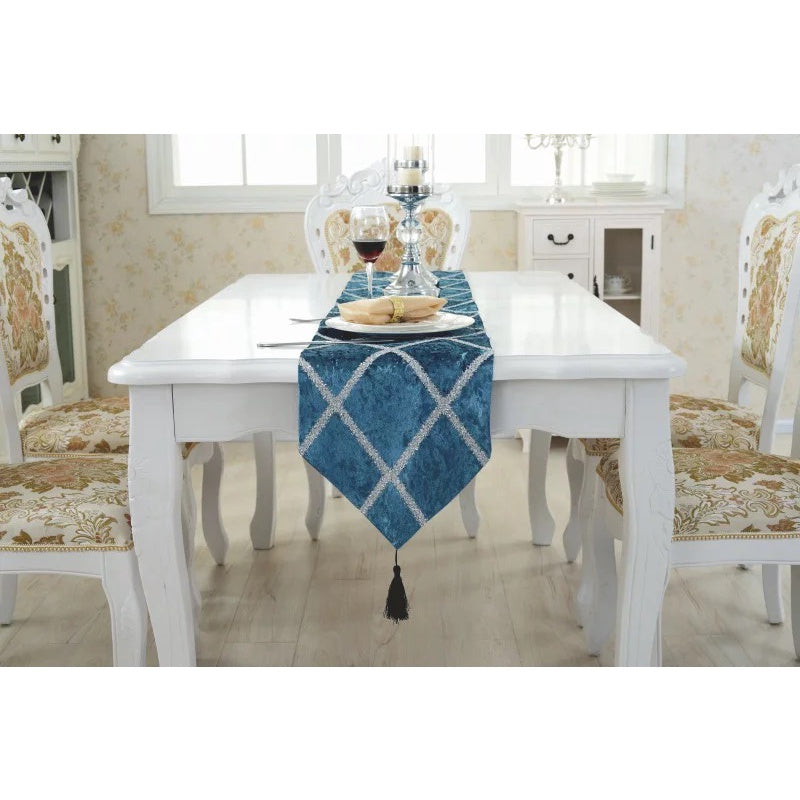 Taplak Meja Modern / Taplak Meja Runner Motif Diamond / Taplak Panjang