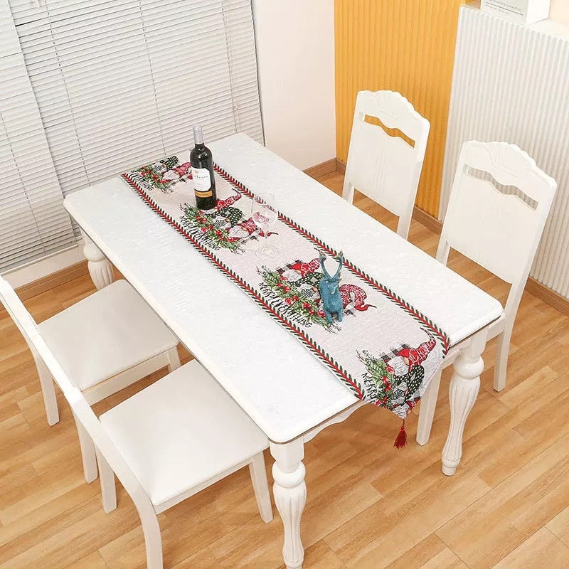 Table Runner Christmas Dekorasi Natal - Taplak Meja Natal Tenun 34x180cm