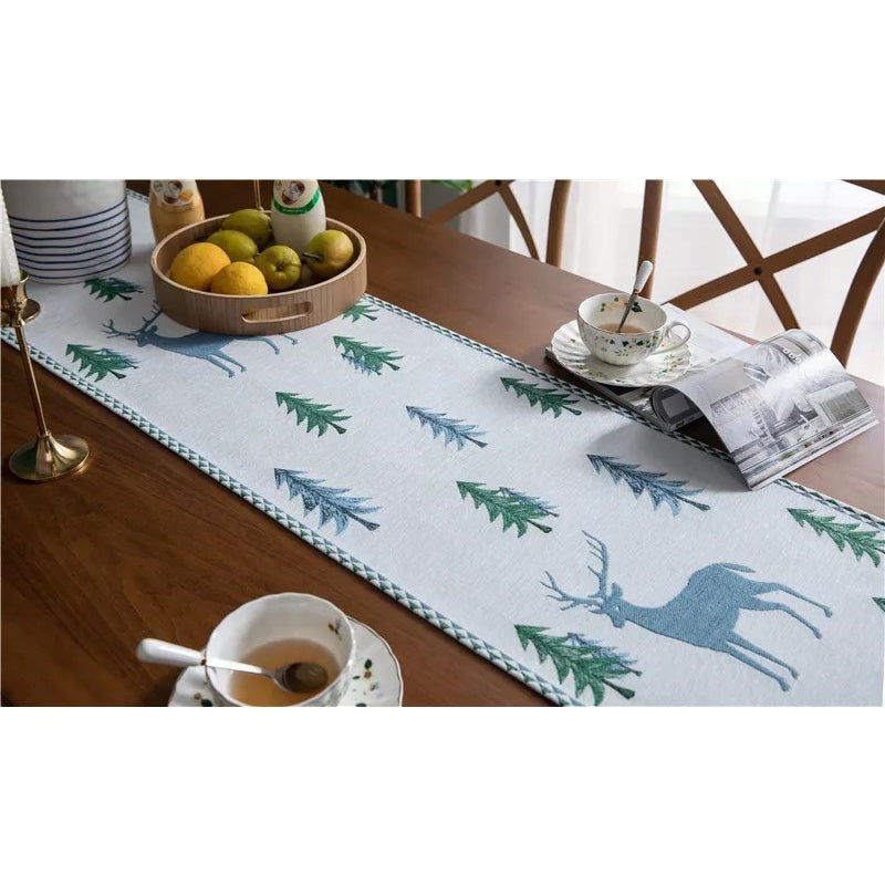 Taplak Meja Natal Terbaru | Table Runner Christmas Tree Premium Tenun Defect