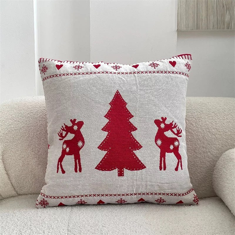 Sarung Bantal Natal Santa Claus | Cover Sarung Bantal Sofa 45x45 Motif Christmas Premium Series