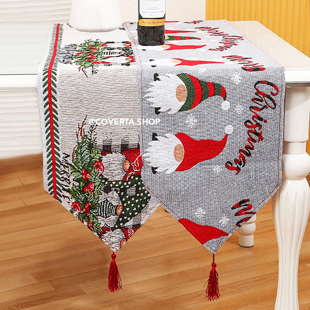 Table Runner Christmas Dekorasi Natal - Taplak Meja Natal Tenun 34x180cm